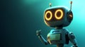 AI Cyber Space Support Service Online Robot Icon Design Generative AI