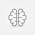 AI cyberbrain icon - vector artificial intelligence brain symbol