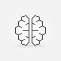 AI cyberbrain icon - vector artificial intelligence brain symbol