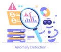 AI Cybersecurity. Flat Vector Illustration Royalty Free Stock Photo