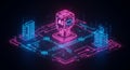 AI Cybersecurity Network Protection AI powered cybersecurity data protection network security safety and cloud security are