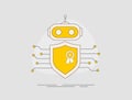 AI in Cybersecurity. Neural networks machine learning in computer security. AI-powered code completion and intelligent