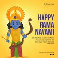 Banner design of happy ram Navami Royalty Free Stock Photo