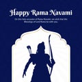 Banner design of happy ram Navami Royalty Free Stock Photo