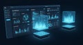 AI Data Analytics Dashboard Interface, AI Generated Royalty Free Stock Photo
