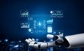 AI Data Analytics for Performance Metrics Visualization Motif Royalty Free Stock Photo