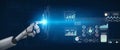 AI Data Analytics for Performance Metrics Visualization Motif Royalty Free Stock Photo