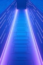 AI data center with glowing servers, cold blue ambiance, low angle, secure digital repository scene, neon, retro. sci-fi,
