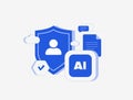 AI data privacy protection, artificial intelligence risk mitigation, personal data governance framework, compliance and Royalty Free Stock Photo