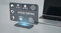 AI Data Security Access Control Technology on Futuristic Digital Display Royalty Free Stock Photo