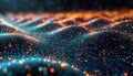 Cybernetic Data Matrix: Glowing Tech Background, generative ai