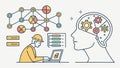 AI Developer Mindset: Coding, Innovation Machine Learning, vector design Generative AI Royalty Free Stock Photo
