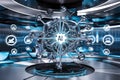 AI developing innovative products, automating processes, and boosting competitiveness. future technology