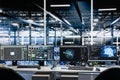 AI development PCs in data center with mainframes infrastructure Royalty Free Stock Photo