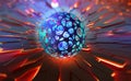 AI, digital mind, artificial intelligence, computer brain, quantum processor Royalty Free Stock Photo