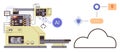 AI-Driven Automation System Integrating Cloud Technology for Smart Manufacturing Royalty Free Stock Photo