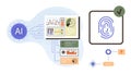 AI-Driven Biometric Authentication and Data Analysis for Enhanced Security Royalty Free Stock Photo