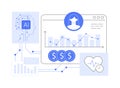 AI-Driven Customer Lifetime Value Analysis abstract concept vector illustration.