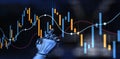 AI-Driven Data Interaction and Analytics Visualization. 3d render