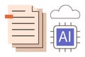 AI-Driven Document Management with Cloud Integration and Digital Processing Royalty Free Stock Photo