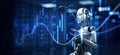AI-Driven Financial Analytics and Data Visualization in Modern Technology. 3d render