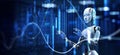 AI-Driven Financial Analytics and Data Visualization in Modern Technology. 3d render