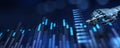 AI-Driven Financial Market Analysis with Robotic Precision and Data Visualization. 3d render