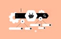 AI-driven keyword clustering for SEO optimization with automated grouping and semantic analysis. ai keyword clustering Royalty Free Stock Photo