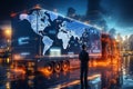 AI driven logistics Manager and engineer oversee transport