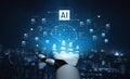 AI-Driven Neural Network Data Computation Vouch Royalty Free Stock Photo