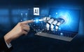 AI-Driven Neural Network Data Computation Vouch Royalty Free Stock Photo