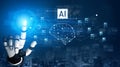 AI-Driven Neural Network Data Computation Vouch Royalty Free Stock Photo