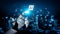 AI-Driven Neural Network Data Computation Vouch Royalty Free Stock Photo