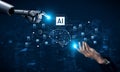 AI-Driven Neural Network Data Computation Vouch Royalty Free Stock Photo