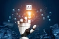 AI-Driven Neural Network Data Computation Vouch Royalty Free Stock Photo