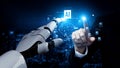 AI-Driven Neural Network Data Computation Vouch Royalty Free Stock Photo