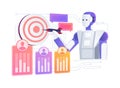 AI-Driven Sentiment Analysis for Campaigns abstract concept vector illustration.