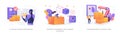 AI-driven Supply Chain abstract concept vector illustrations.