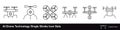 AI Drone Technology future world editable stroke icons sets