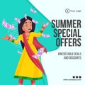 Summer special offers banner design Royalty Free Stock Photo