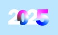 New Year 2025 Vector with soft colored background Royalty Free Stock Photo