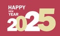 New Year 2025 Vector with soft colored background Royalty Free Stock Photo
