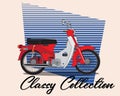 Classic collection vintage motorcycle style design in vector format