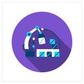 Ai in e-commerce flat icon
