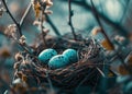 an ai easter egg nest screenshot thumbnail Royalty Free Stock Photo