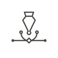 Ai editor icon vector. Line anchor symbol.