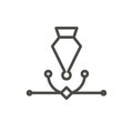 Ai editor icon vector. Line anchor symbol.