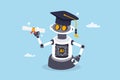 AI for education, Artificial Intelligence for academic learning or teaching innovation, education tech software using AI for Royalty Free Stock Photo