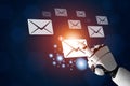 AI Email Inbox with Smart Message Notification Filter Motif Royalty Free Stock Photo