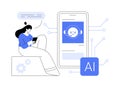 AI-Enhanced Chatbots for Customer Support abstract concept vector illustration.